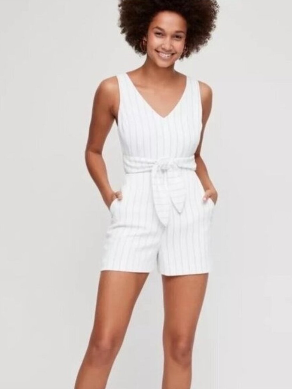 🛍 Aritzia Wilfred Écoulement Striped Romper Size 2